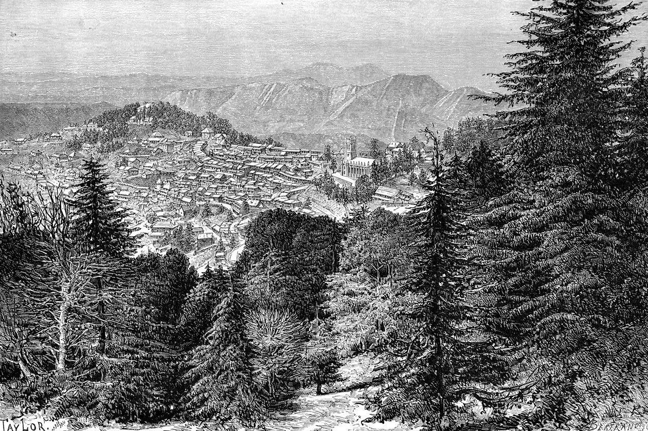 शिमला, भारत, 1895। द्वारा अगस्टे बर्ट्रेंड