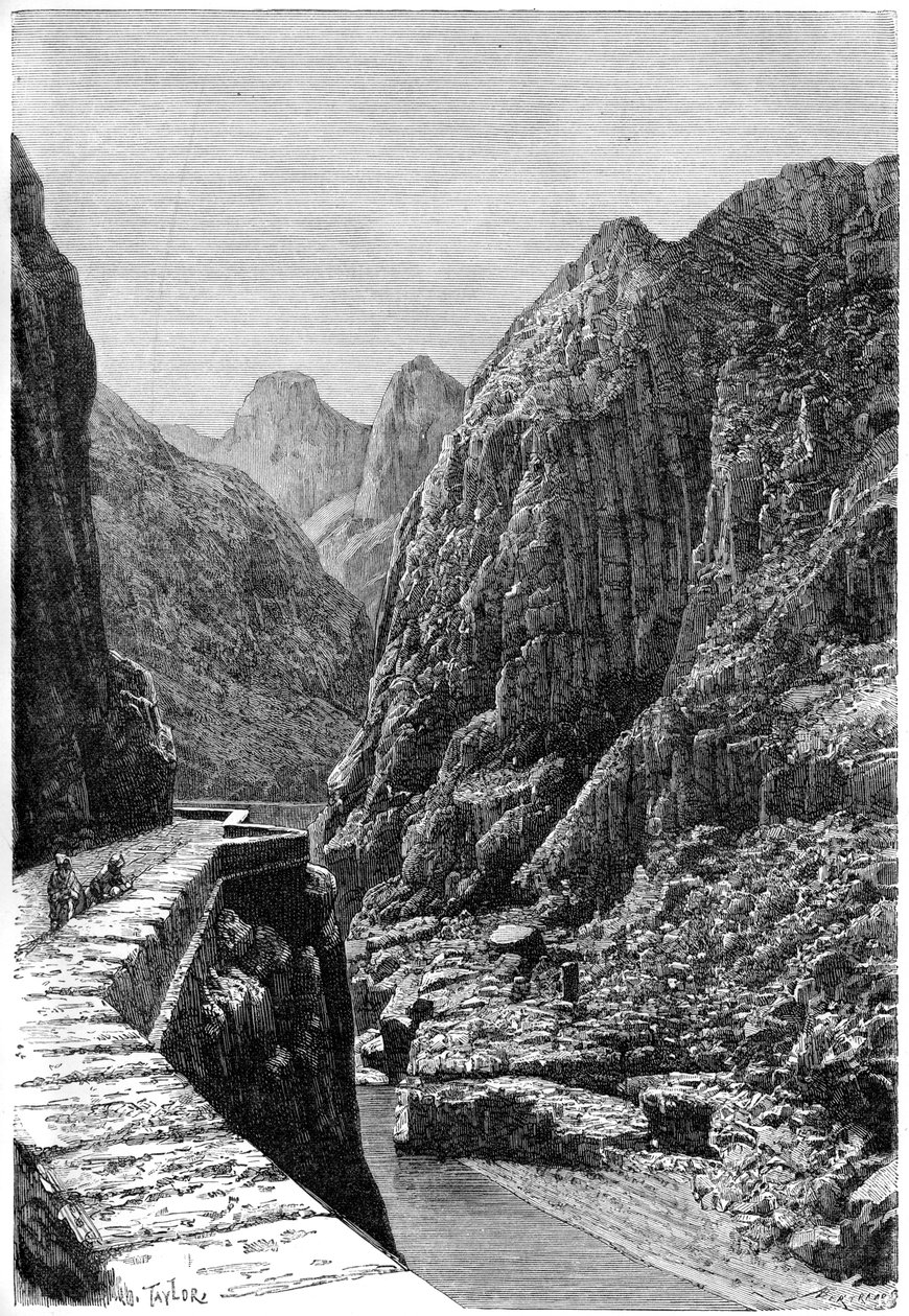 शबेट एल अकरा कारवां मार्ग, अल्जीरिया में देखें, c1890 द्वारा अगस्टे बर्ट्रेंड