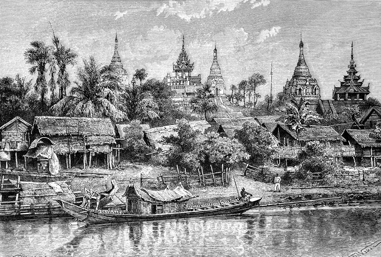 येनान ग्योंग, म्यांमार, 1895। द्वारा अगस्टे बर्ट्रेंड