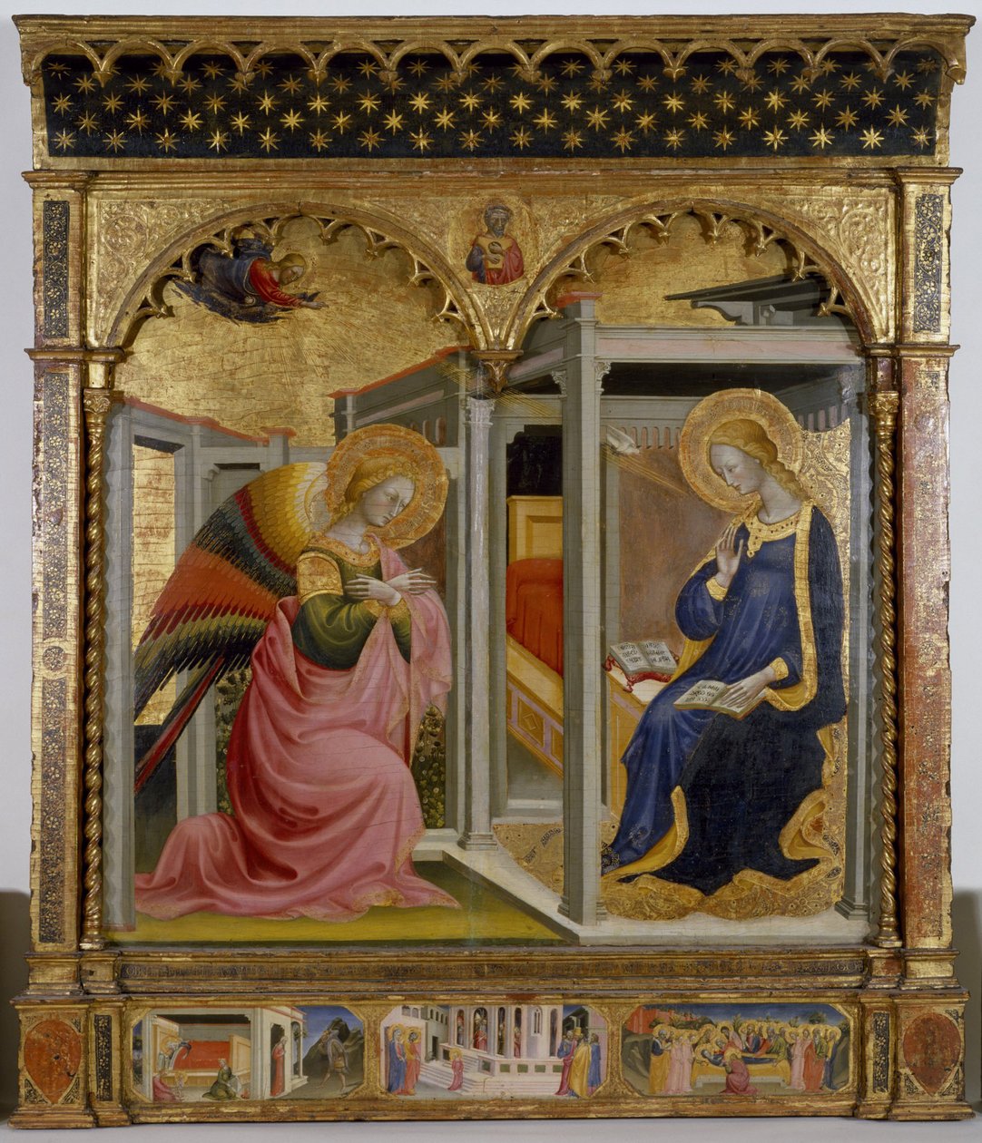 घोषणा, c.1430 (पैनल पर तापमान और सोने की पत्ती) द्वारा बिआसी दी लोरेंज़ो