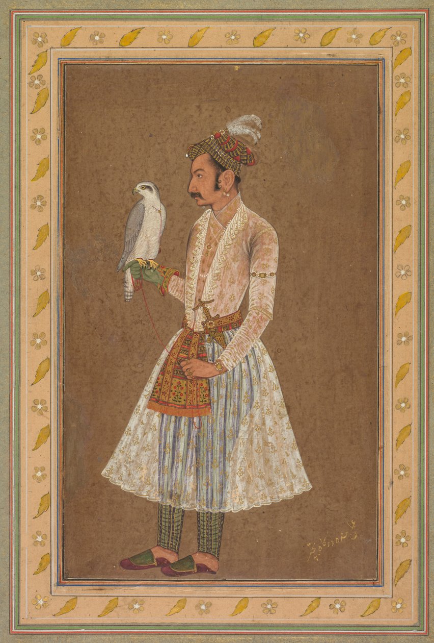 नूरपुर के राजा जगत सिंह का चित्रण 1618-46, शायद 1619 में हुआ। द्वारा बिचिट्र
