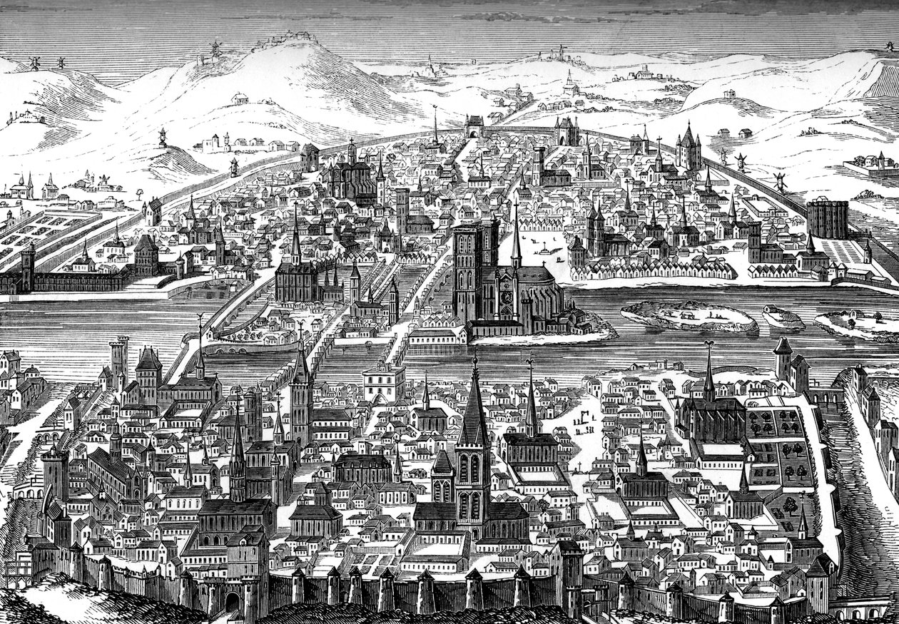 पेरिस, फ्रांस, 1607। द्वारा बिसन और कॉटर्ड