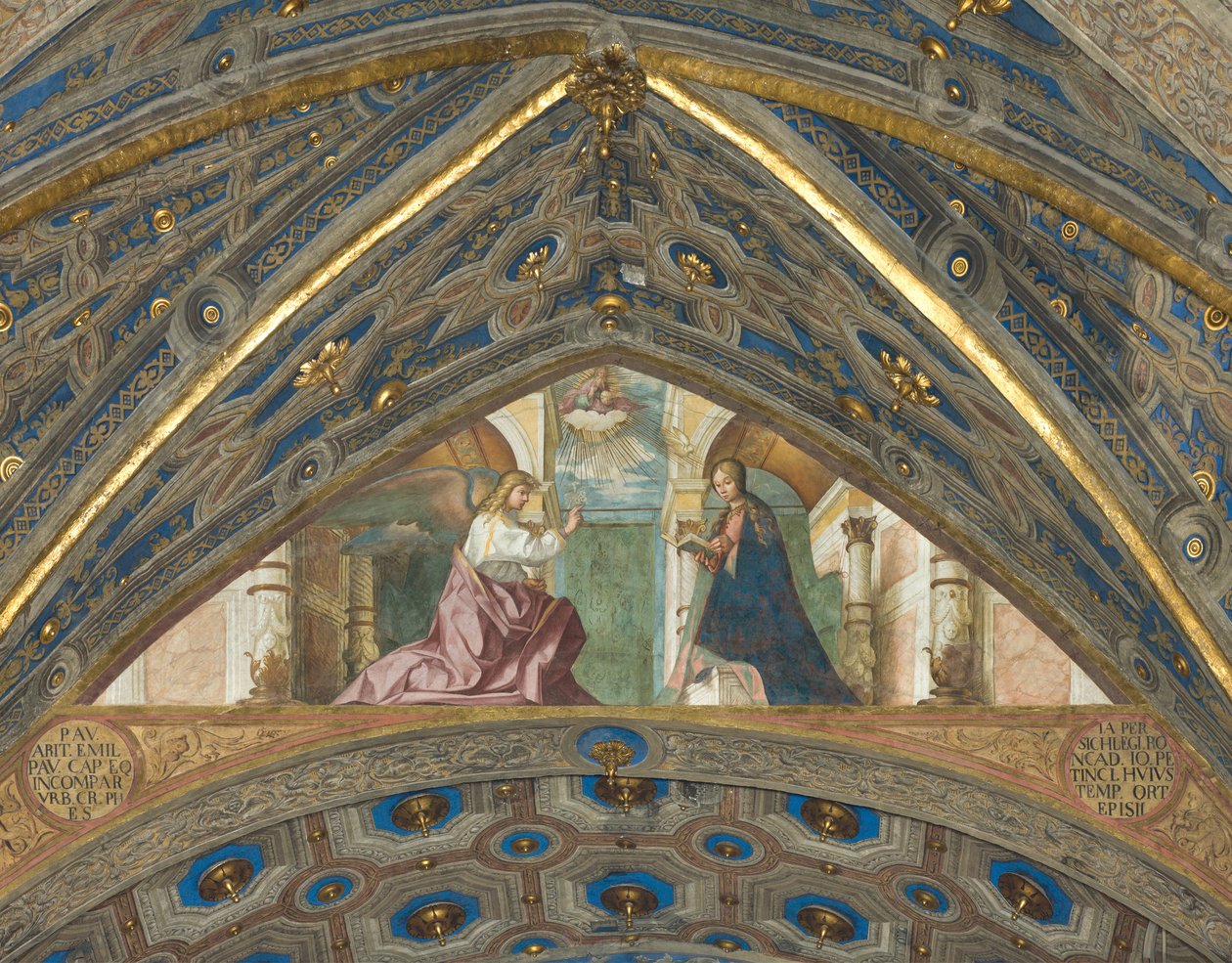 Apse, Superarch, Boccaccio Boccaccino, घोषणा 1506-07 द्वारा Boccaccio बोकाकिनो
