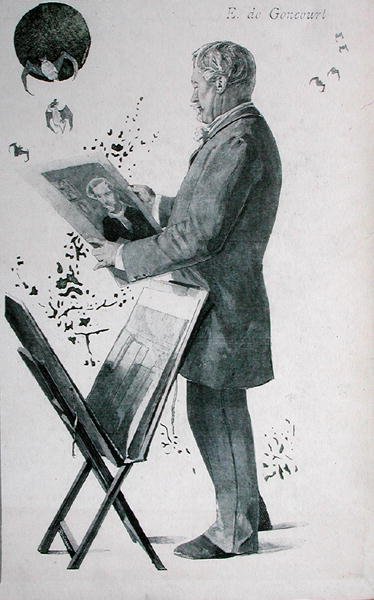 एडमंड हुओट डी गोनकोर्ट (1822-96), 'ला रिव्यू इलस्ट्री' से चित्रण को कवर करें। 15 अप्रैल 1888 (लिथो) द्वारा बोइलू Boileau
