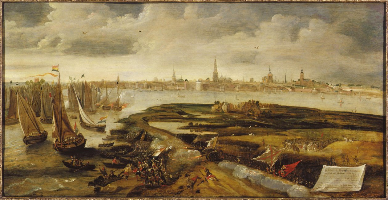 Íñigo de Borja एंटवर्प, 17 मई 1605, c के पास एक लैंडिंग का प्रयास करने वाले एक डच बल को खदेड़ता है। 1640. द्वारा बोनावेंचर पीटर्स द एल्डर
