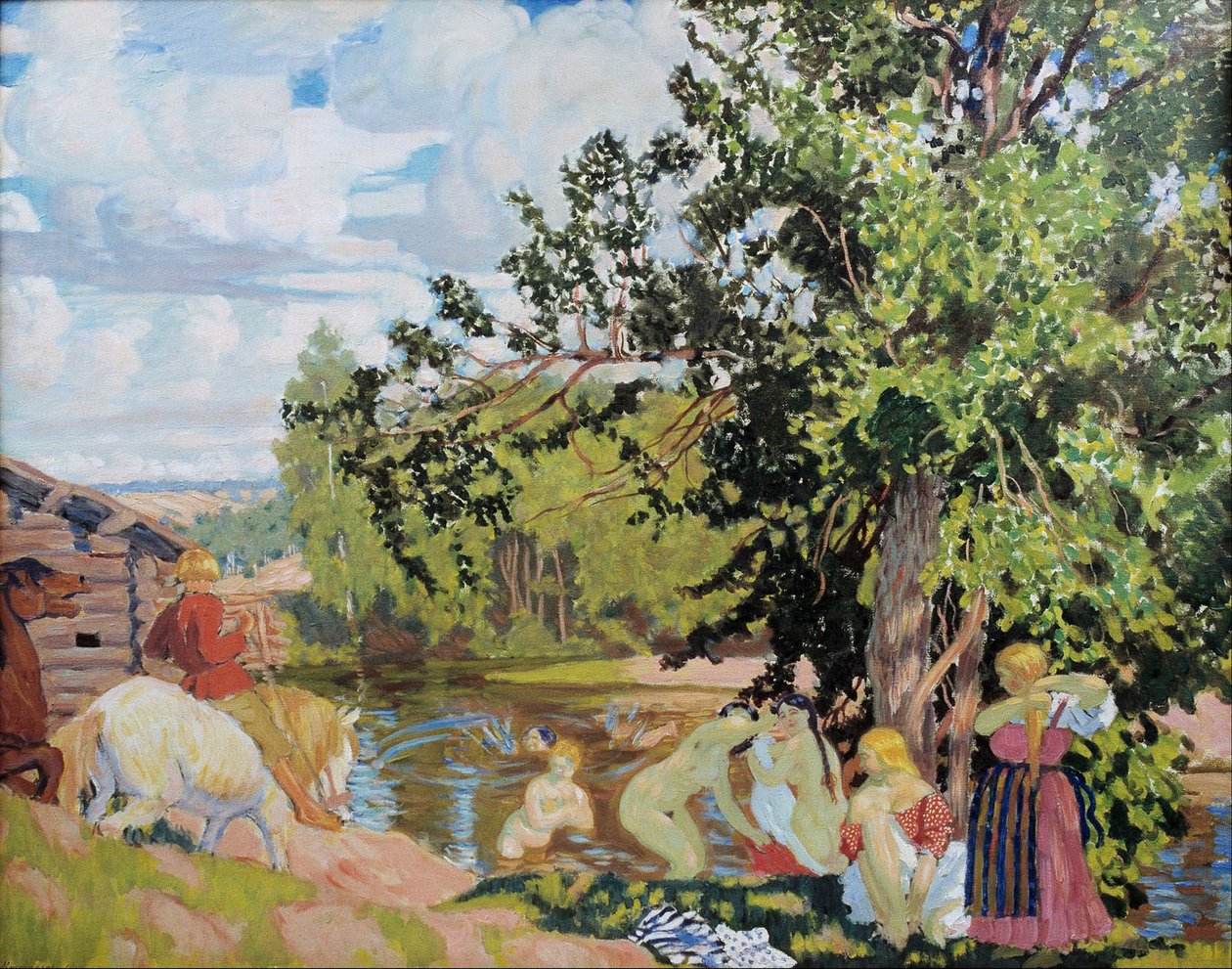 द बाथ, 1910 द्वारा बोरिस मिखाइलोविच कुस्तोडीव