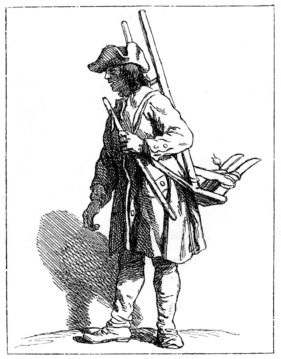 एक स्ट्रीट पोर्टर, 1737-1742। द्वारा bouchardon