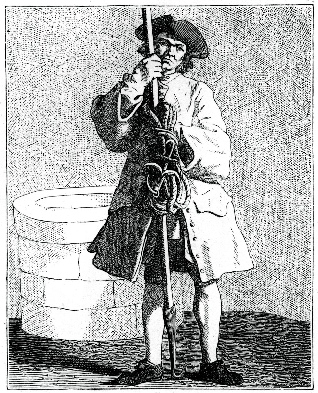 एक वेल क्लीनर, 1737-1742। द्वारा bouchardon