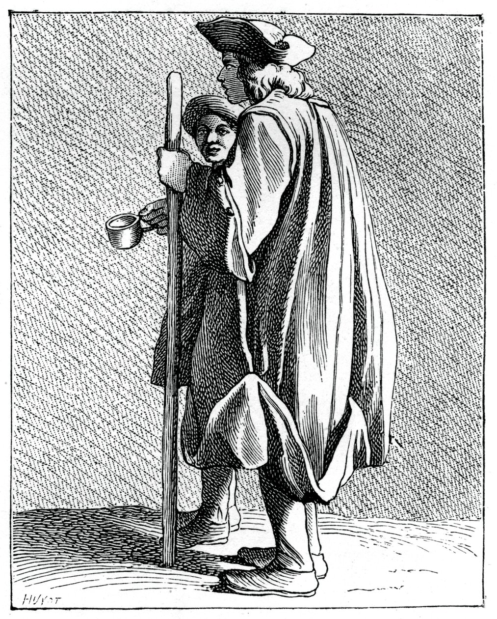 क्विन्ज़-विन्ट्स का अंधा आदमी, 1737-1742। द्वारा bouchardon