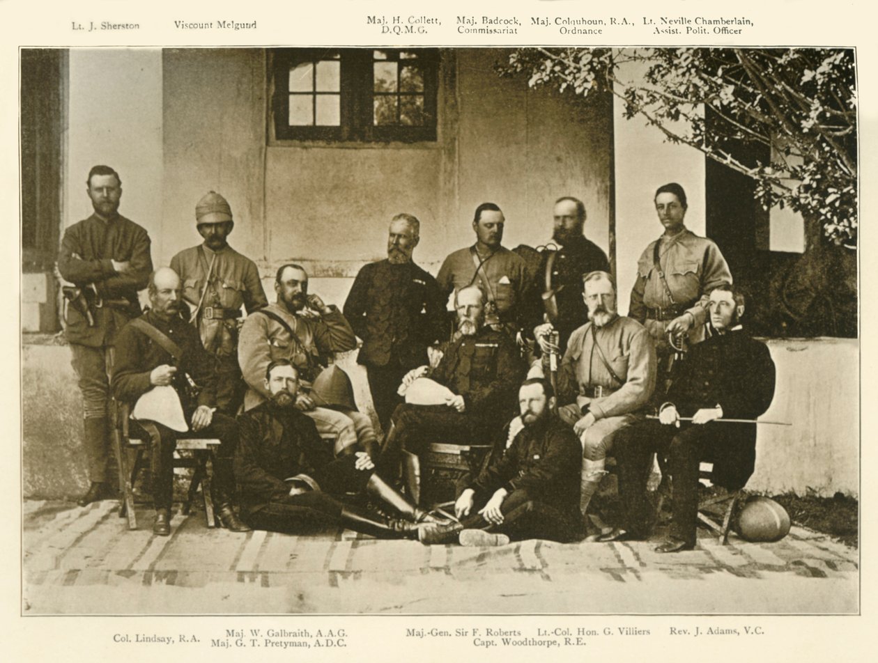 जनरल रॉबर्ट्स स्टाफ, कंधार अभियान, सी 1880, 1901। द्वारा बॉर्न और शेफर्ड