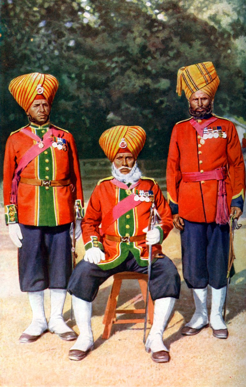 15 वें लुधियाना सिख, भारतीय सेना, भारत के अधिकारी, 1922। द्वारा बॉर्न और शेफर्ड