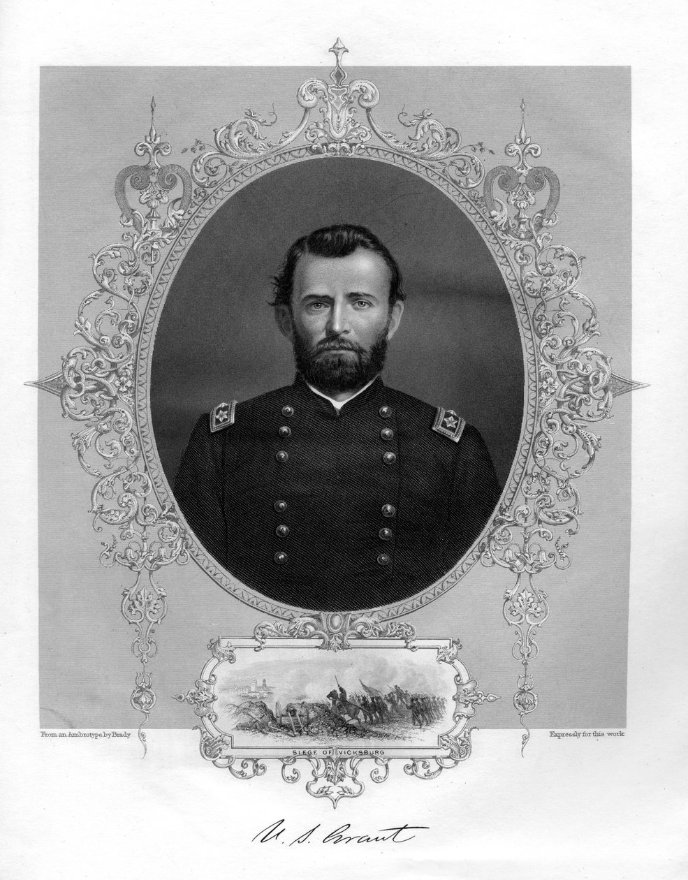 Ulysses S Grant, अमेरिकी जनरल और संयुक्त राज्य अमेरिका के 18 वें राष्ट्रपति, 1862-1867। द्वारा ब्रैडी