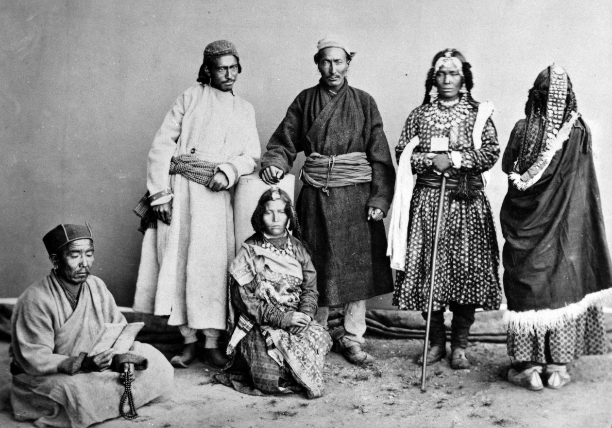बोट पीपल ऑफ लद्दाख, c.1860s द्वारा ब्रिटिश फोटोग्राफर