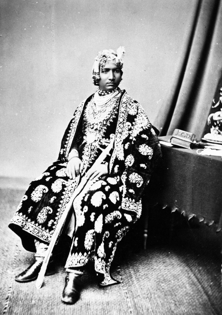 अलवर के महाराजा, सी। 1860 के दशक द्वारा ब्रिटिश फोटोग्राफर