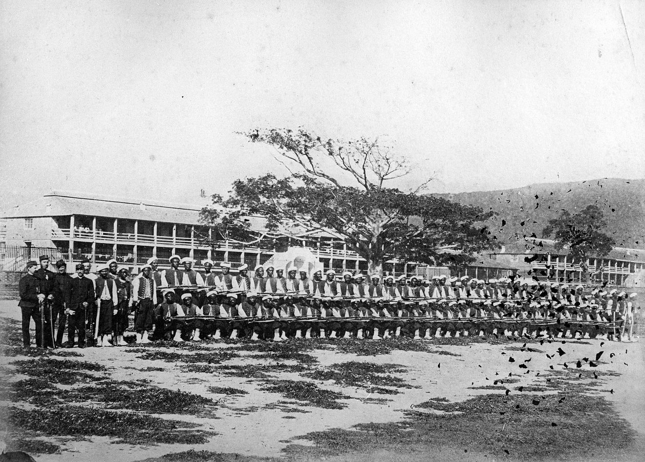 वेस्ट इंडिया रेजिमेंट के सैनिक, c.1870-90 द्वारा ब्रिटिश फोटोग्राफर