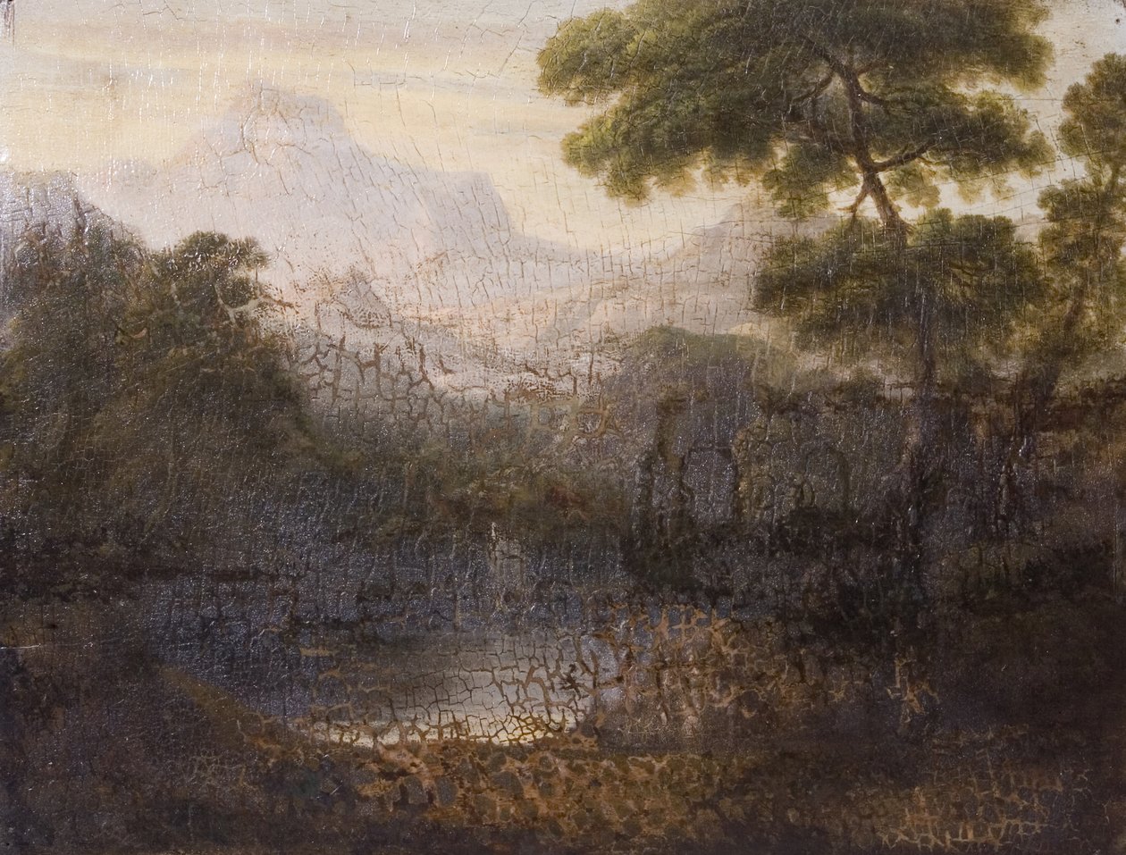 पर्वतीय लैंडस्केप, सी .1788 द्वारा ब्रिटिश स्कूल