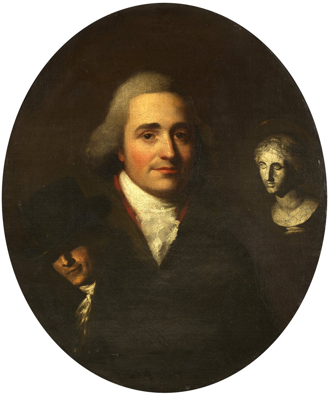 मूर्तिकार का पोर्ट्रेट, c.1765 (कैनवास पर तेल) द्वारा ब्रिटिश स्कूल