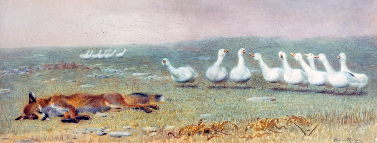 फॉक्स एंड गीज़, 1868 का गेम द्वारा ब्रिटान रिवेर