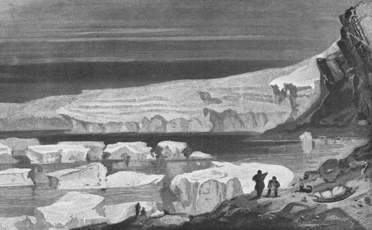 द ग्रेट हम्बोल्ट ग्लेशियर, पीबॉडी बे, 1855, 1928 द्वारा ब्रिटान रिवेर