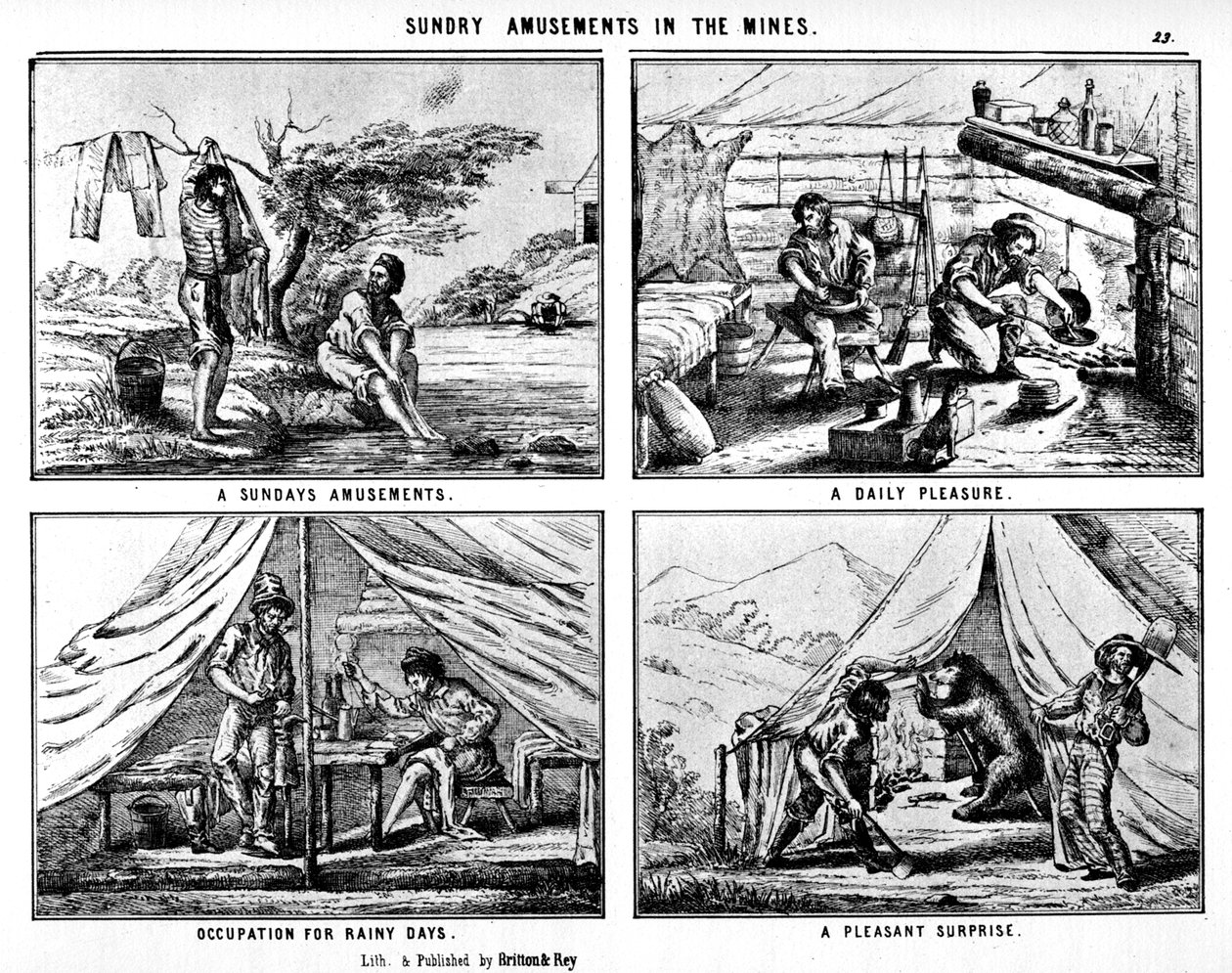 19 वीं सदी 1937 में माइन्स में संडे एम्यूजमेंट्स। द्वारा ब्रिटन और रे