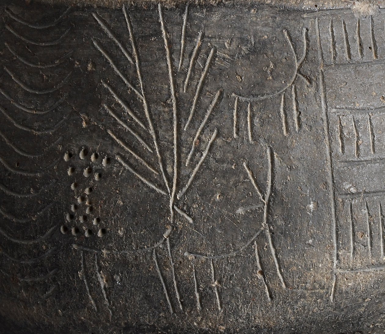 लॉस मिलारेस, स्पेन, कॉपर एज, c.2000 ईसा पूर्व मिट्टी के बर्तनों का विस्तार 121153 के चित्रण के साथ एक कटोरे का विस्तार। द्वारा कांस्य युग