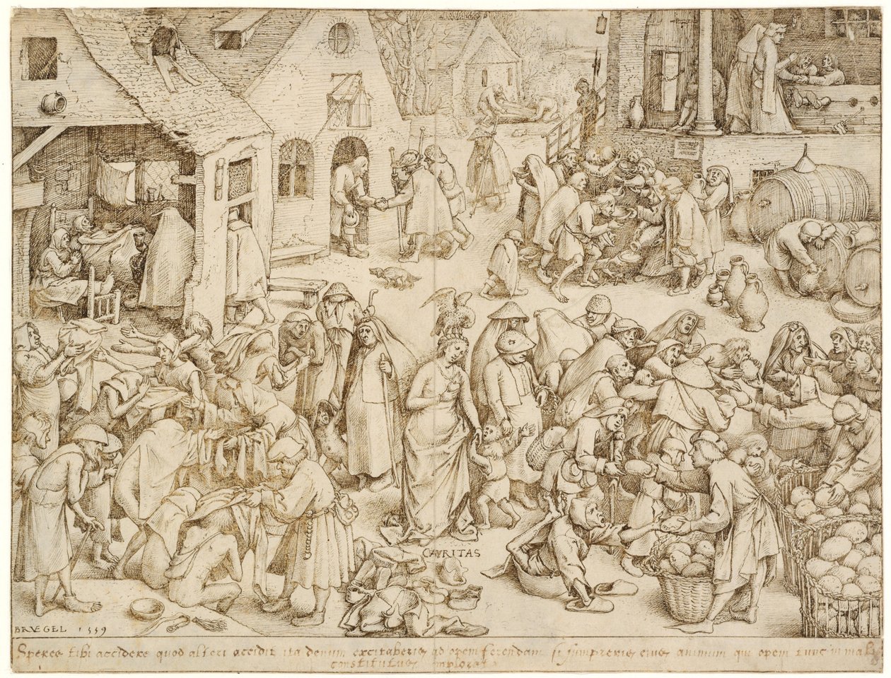 कैरिटस चैरिटी, 1559 द्वारा Bruegel