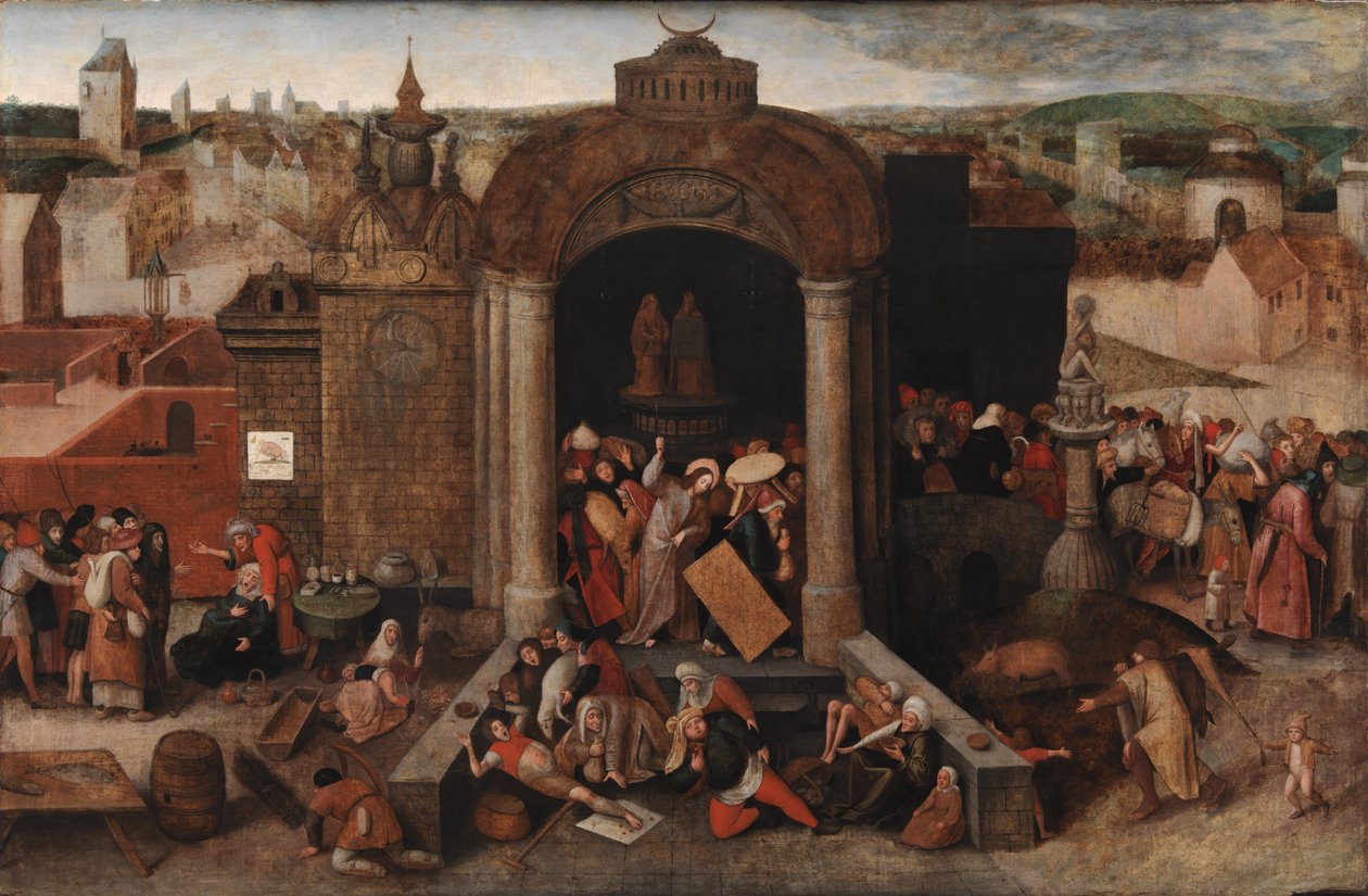 1569 के बाद मंदिर से व्यापारियों को क्राइस्ट ड्राइविंग द्वारा Bruegel