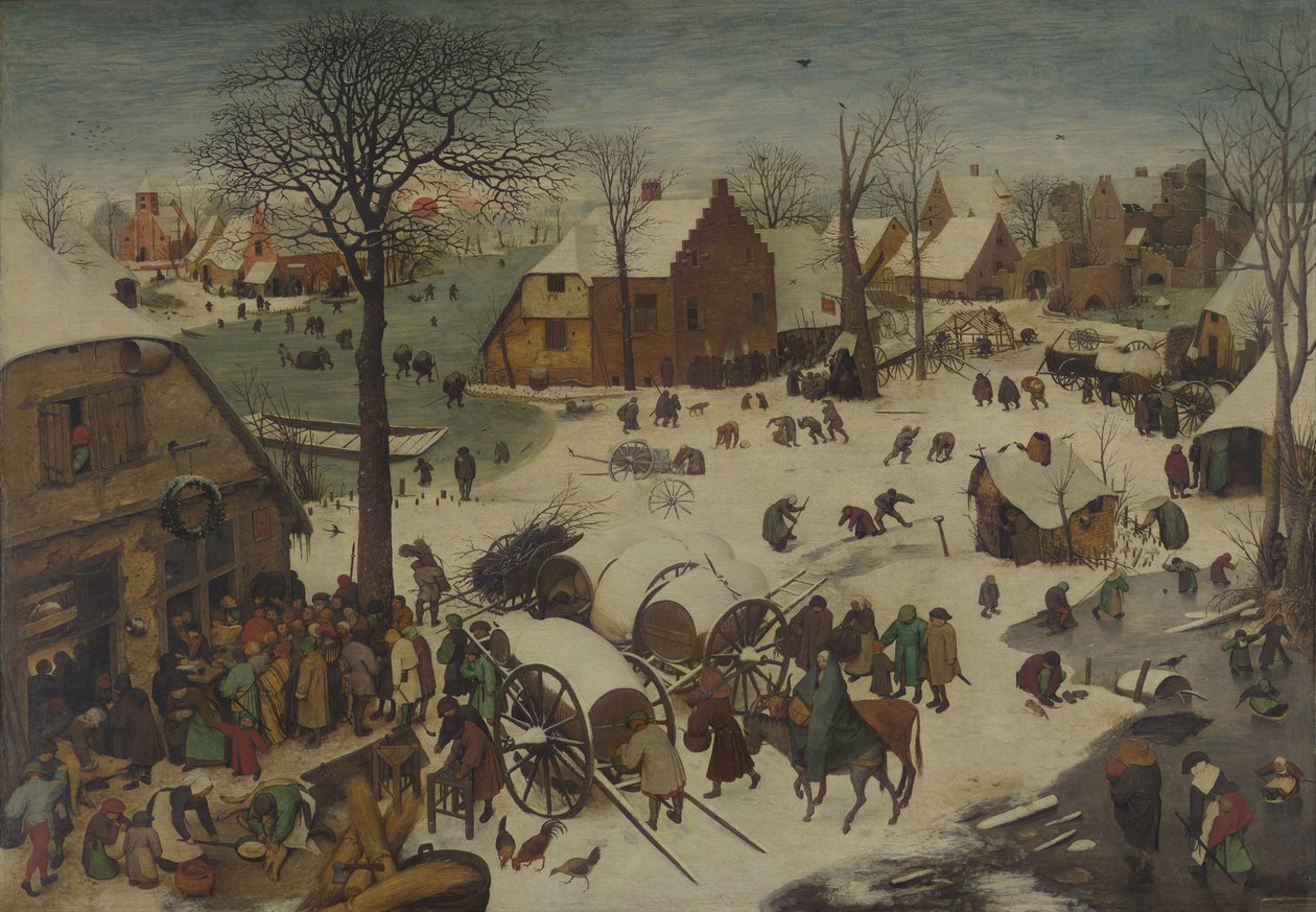 बेथलहम में जनगणना, बेथलहम में नंबरिंग, 1566 द्वारा Bruegel