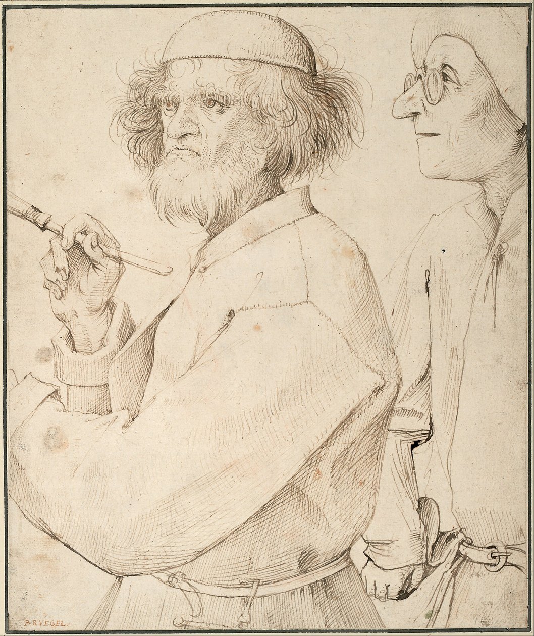 पेंटर और क्रेता, सी। 1565 द्वारा Bruegel