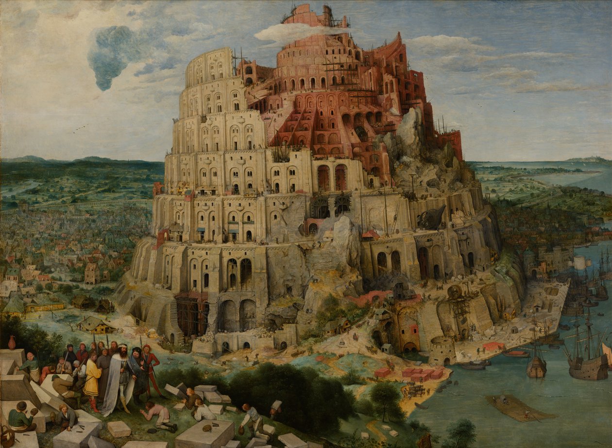बेबल का टॉवर, 1563 द्वारा Bruegel
