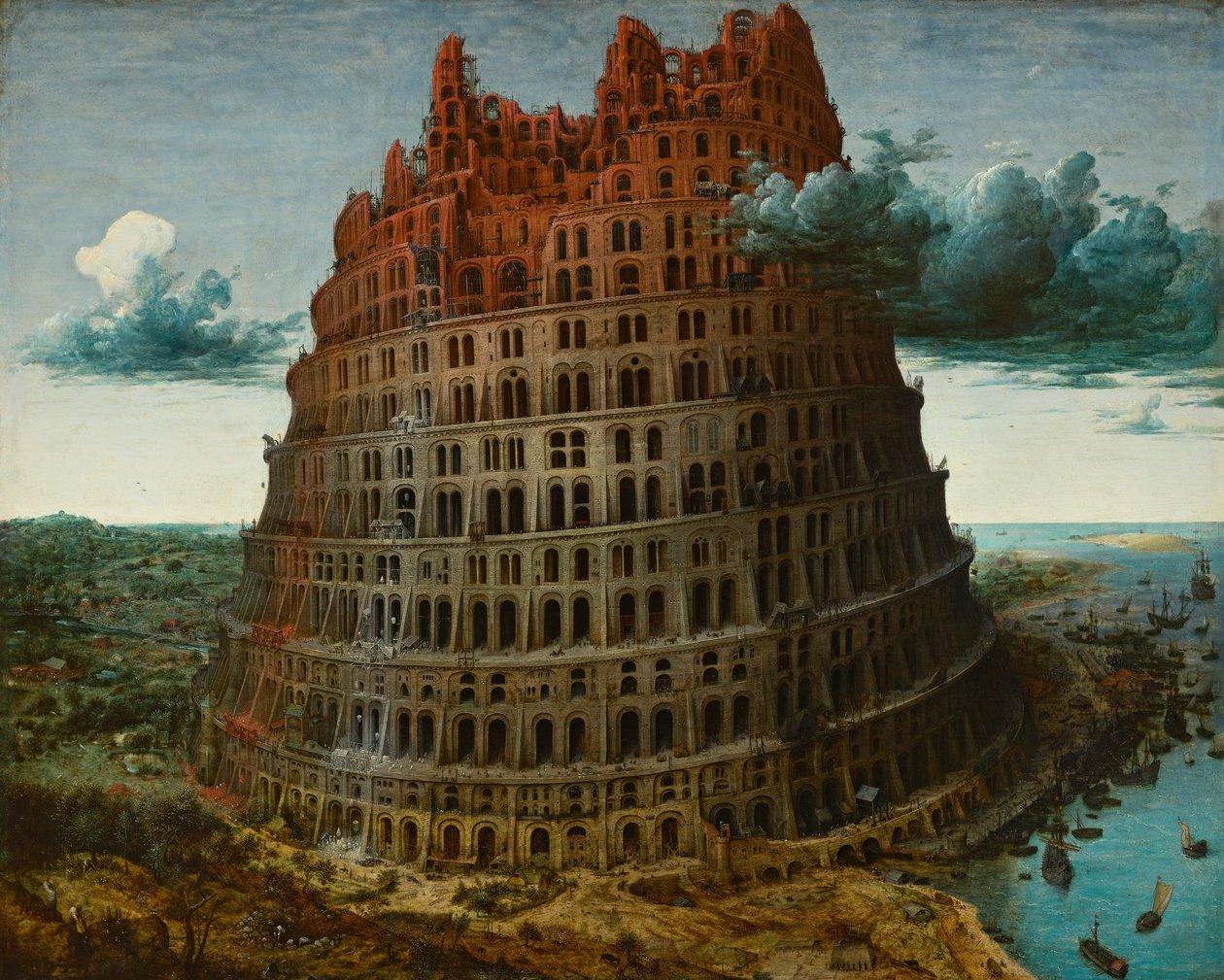 द टॉवर ऑफ बैबेल, सी। 1565 द्वारा Bruegel