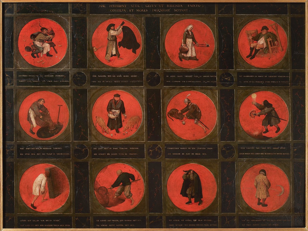 बारह नीतिवचन, 1558। द्वारा Bruegel