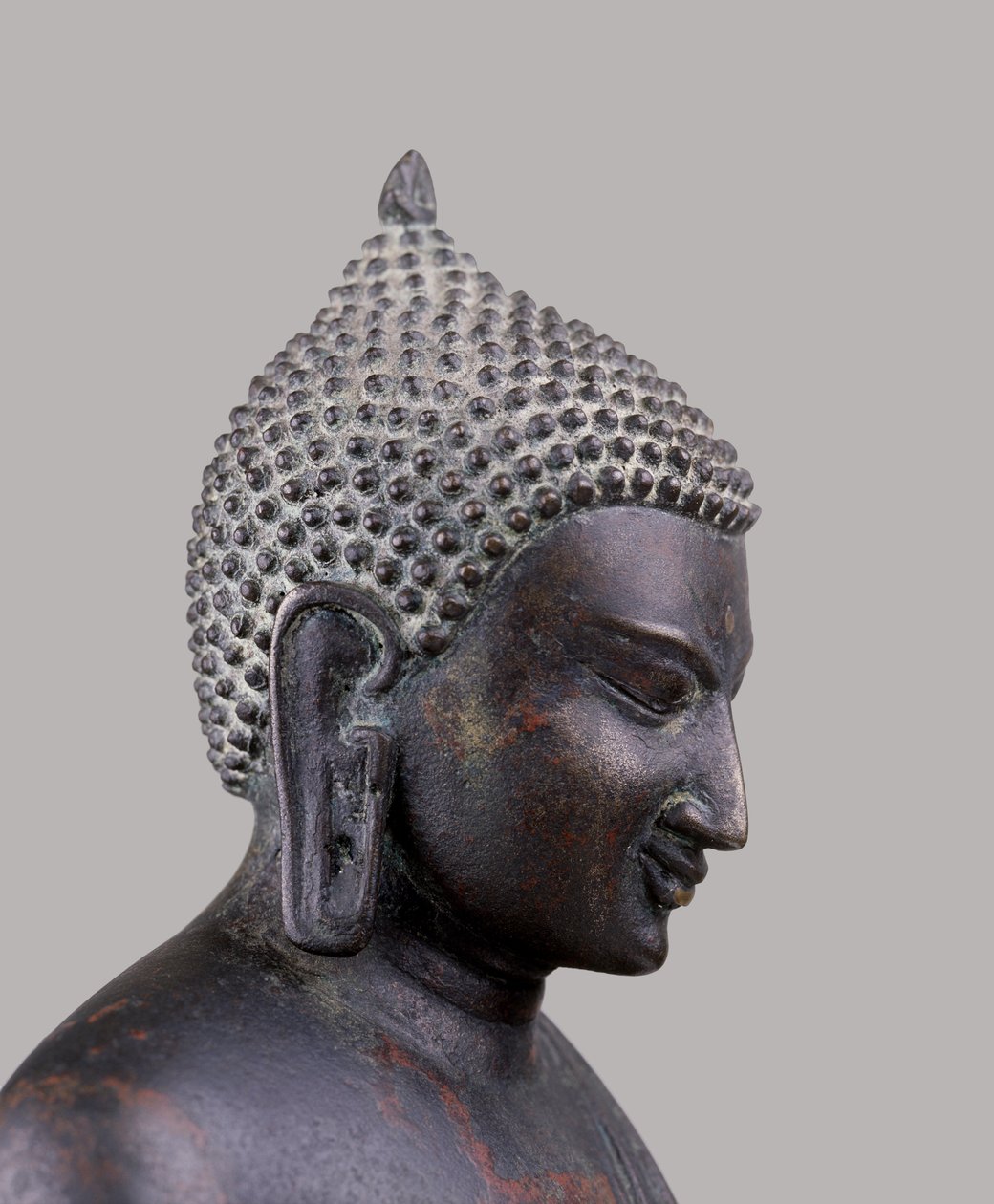 एक बुद्ध के सिर, क्लासिक बुतपरस्त शैली (c11th- c14th) (धातु) द्वारा बर्मी स्कूल