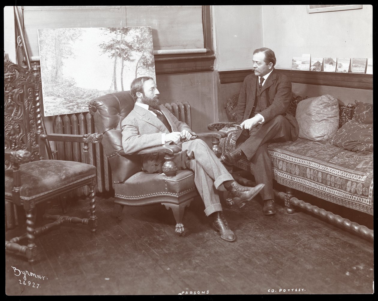 कलाकार पार्सन्स और एड पॉटेस्ट, 1907 (सिल्वर जिलेटिन प्रिंट) द्वारा बायरन कंपनी
