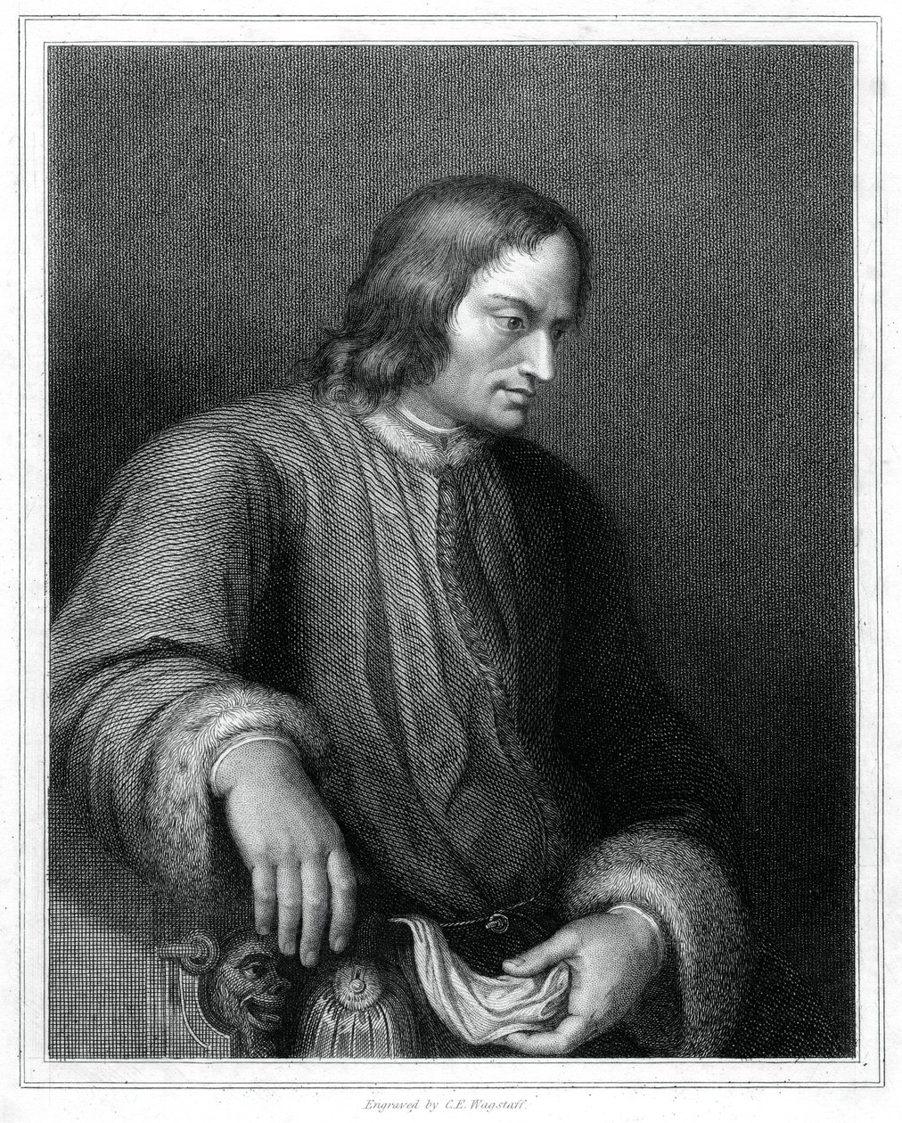 लोरेंजो डी मेडिसी, इतालवी राजनेता और फ्लोरेंटाइन गणराज्य के शासक, 1833। द्वारा सीई वागस्टाफ