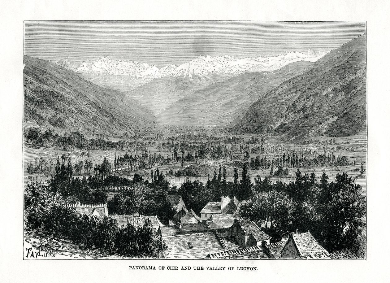 Cier और Bagneres-de-Luchon, फ्रांस की घाटी, c1879। द्वारा सी। लाप्लांट