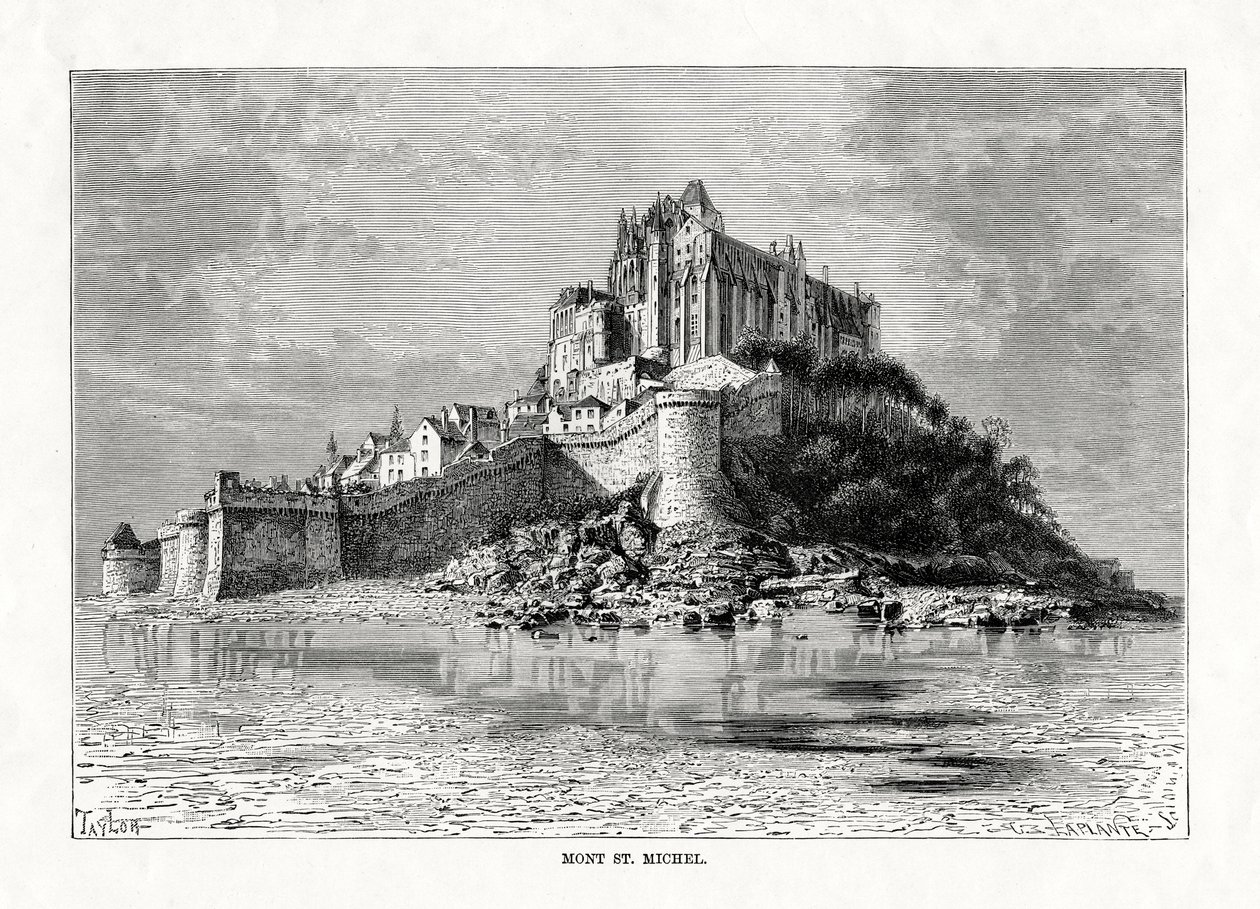 मॉन्ट-सेंट-मिशेल, नॉर्मंडी, फ्रांस, 1879 द्वारा सी। लाप्लांट