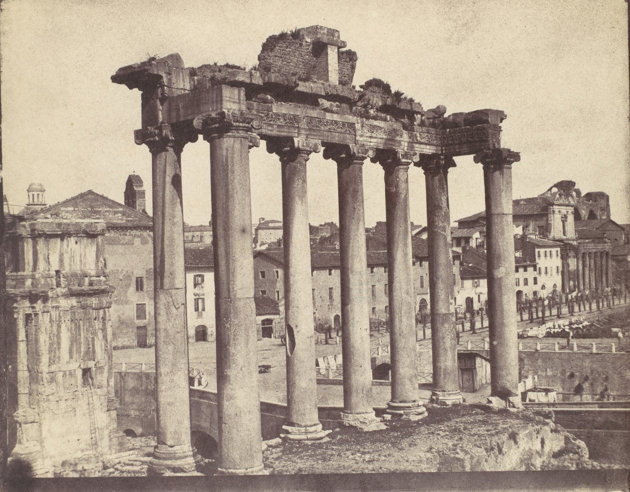 कॉनकॉर्ड का मंदिर, रोम, 1850। द्वारा कैल्वर्ट जोन्स
