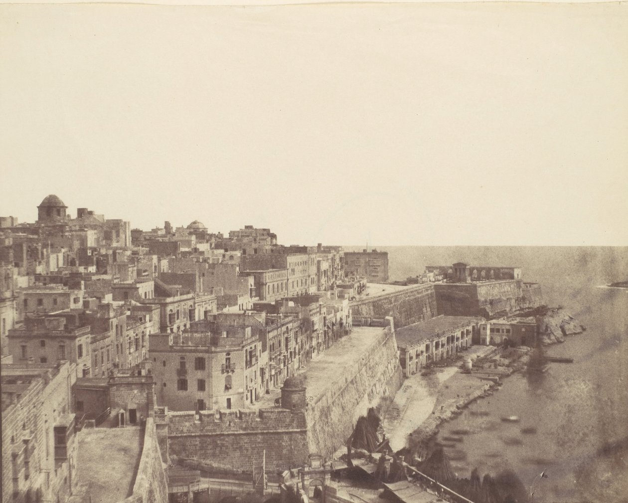 वाल्लेट्टा, माल्टा में हार्बर, 1850 के दशक। द्वारा कैल्वर्ट जोन्स
