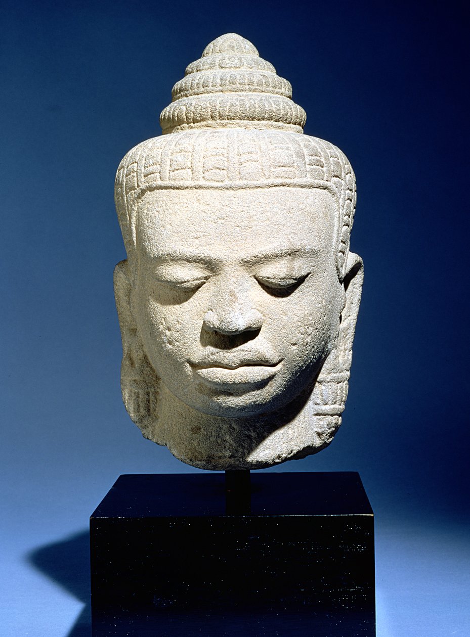 बुद्ध, खमेर, कंबोडियन, c.12th-13 वीं सदी (बलुआ पत्थर) के प्रमुख द्वारा कंबोडियन स्कूल