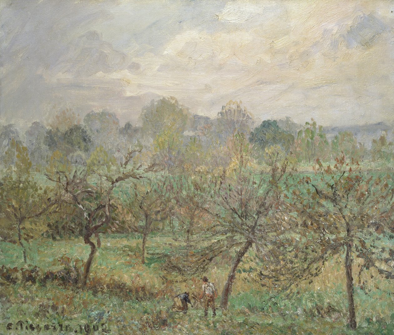शरद ऋतु, सुबह की धुंध, nyragny-sur-Epte, 1902 द्वारा केमिली जैकब पिसारो