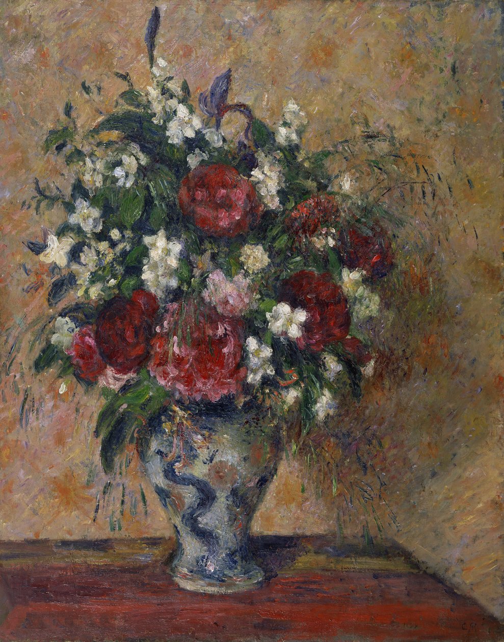 अभी भी peonies और नकली नारंगी के साथ जीवन, 1872-1877 द्वारा केमिली जैकब पिसारो