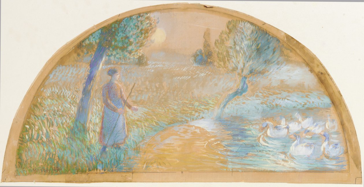 द गूज गर्ल, 1890 द्वारा केमिली जैकब पिसारो