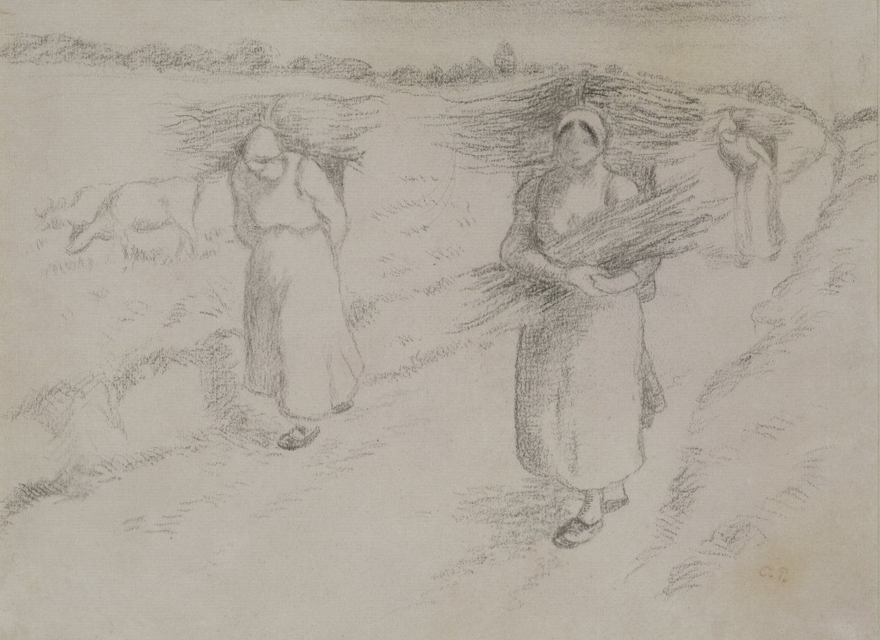 द ट्विग गैथेरर्स, c.1896 द्वारा केमिली जैकब पिसारो