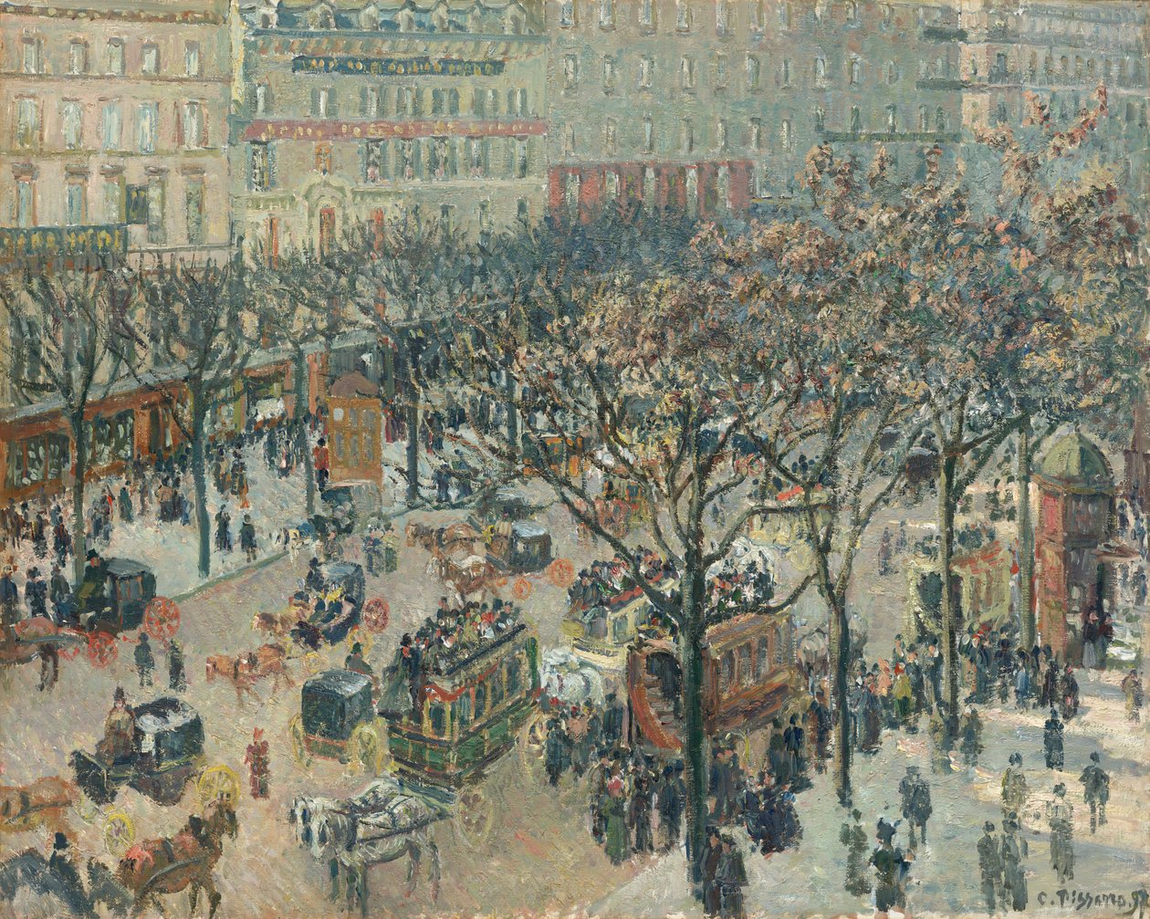 Boulevard des Italiens, मॉर्निंग, सनलाइट, 1897। द्वारा केमिली पिसारो