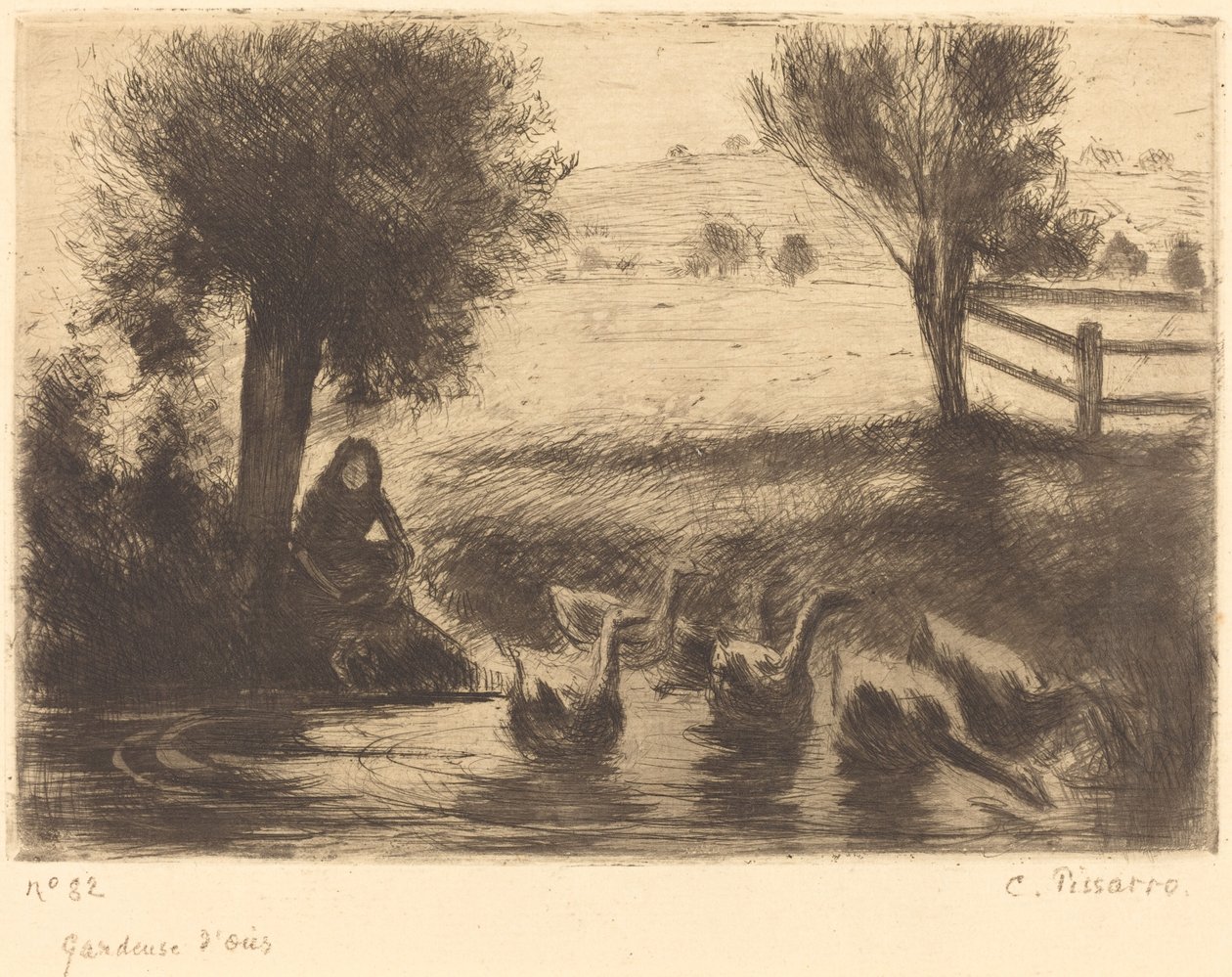 गुज़ गर्ल, 1888। द्वारा केमिली पिसारो