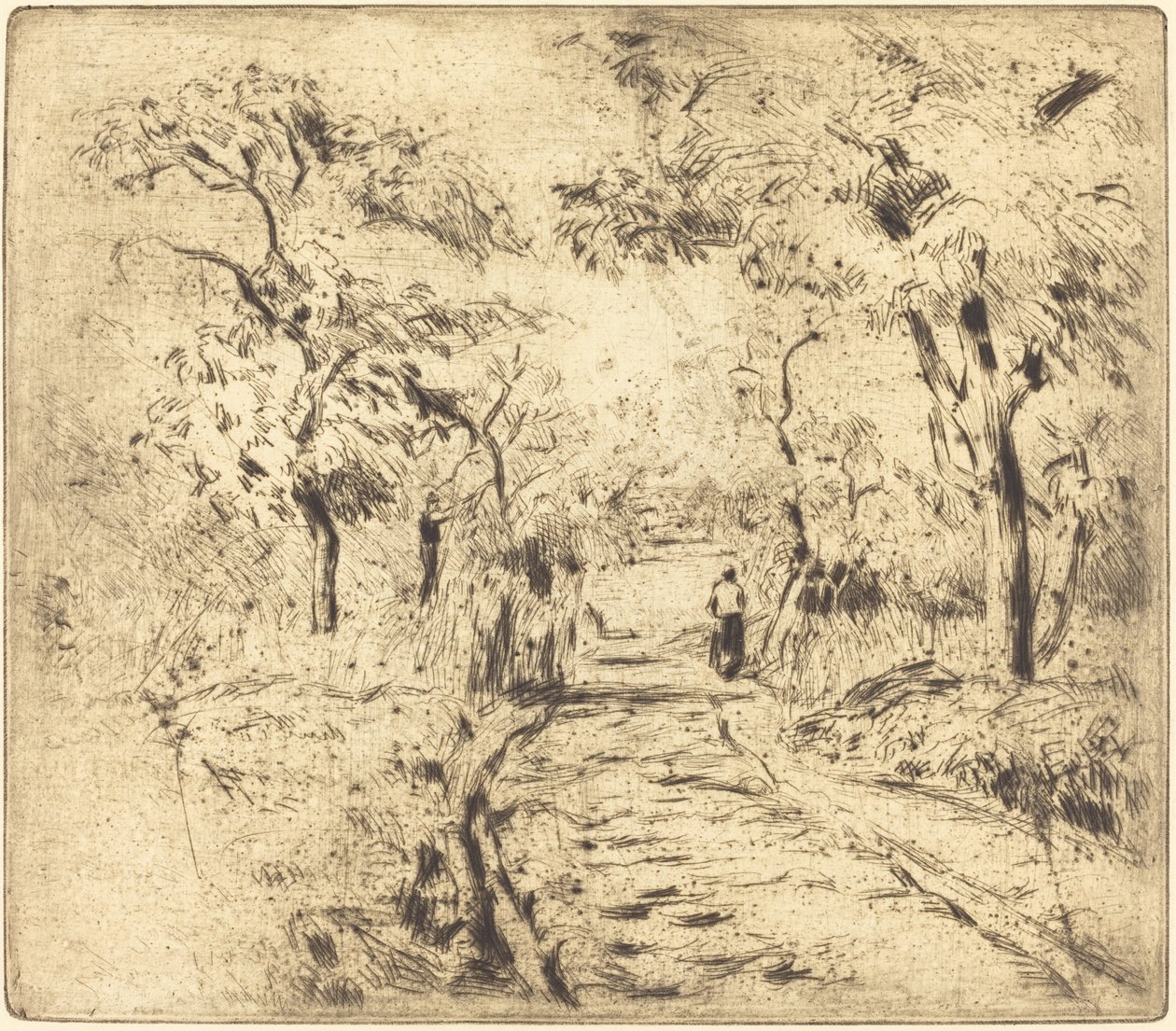 Ennery Dans les champs के क्षेत्रों में, एक Ennery, 1875। द्वारा केमिली पिसारो