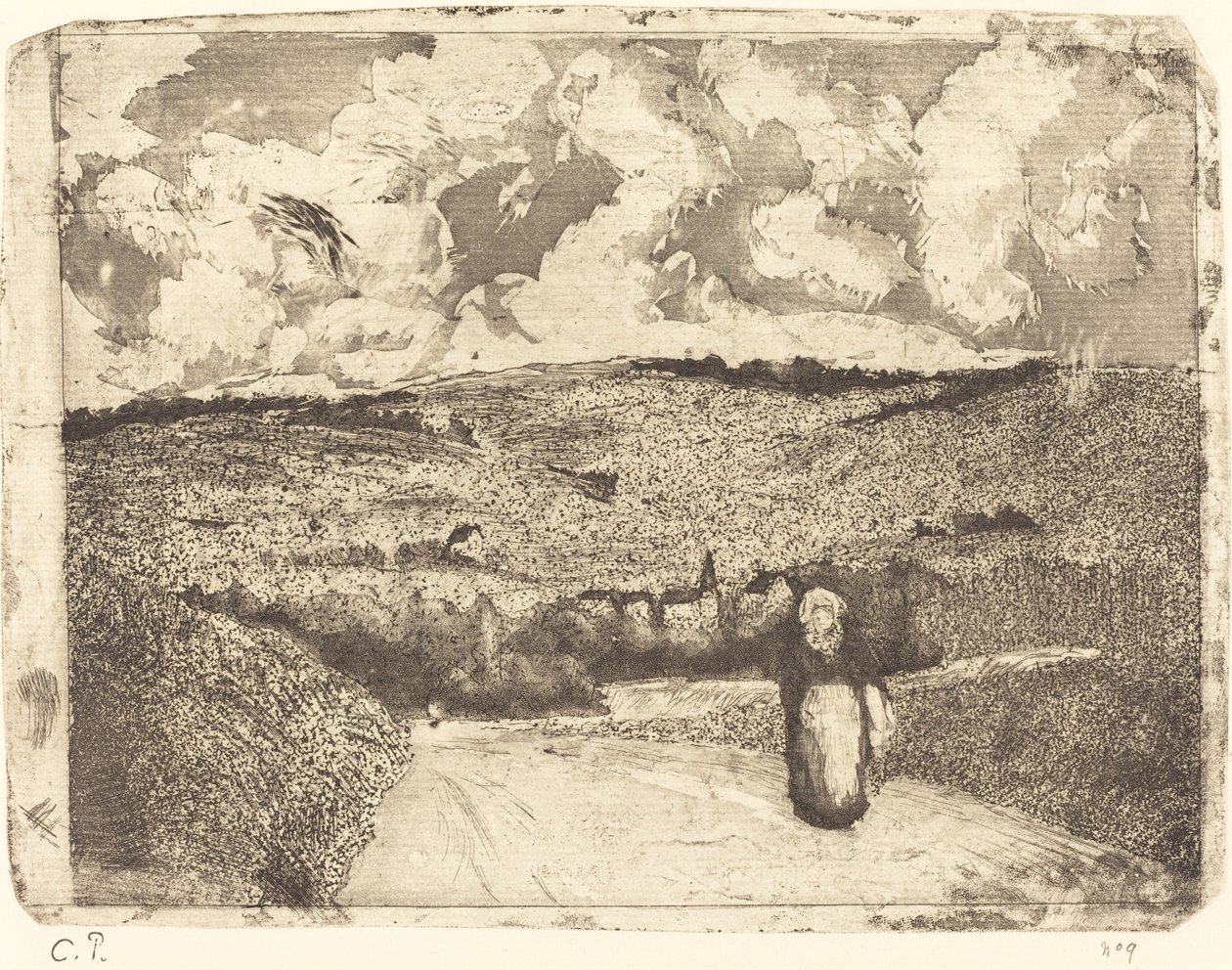 वुमन ऑन द रोड वुमन ऑन द रोड, 1879। द्वारा केमिली पिसारो