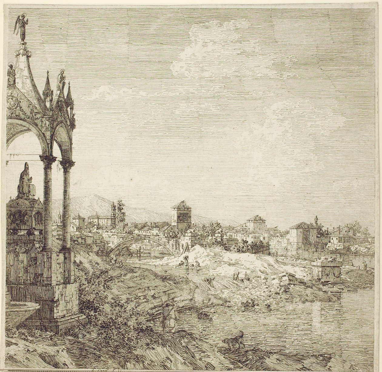 बिशप का मकबरा, 1744 द्वारा जियोवानी एंटोनियो कैनाल (कैनेटेटो)