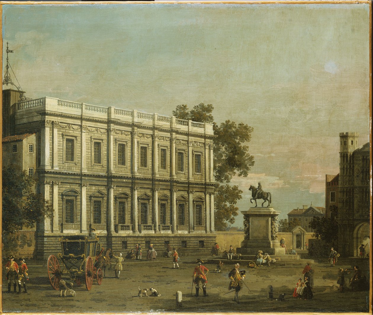व्हाइटहॉल में बिल्डिंग का एक किवदंती, c.1754 द्वारा जियोवानी एंटोनियो कैनाल (कैनेटेटो)